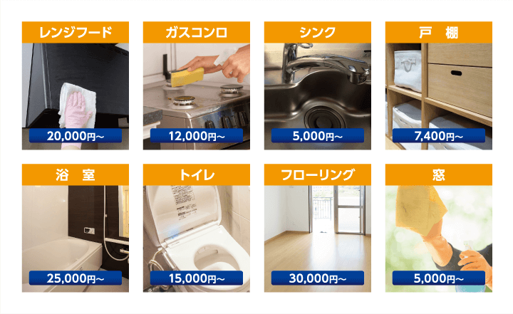 レンジフード、ガスコンロ、シンク、戸棚、浴室、トイレ、フローリング、窓