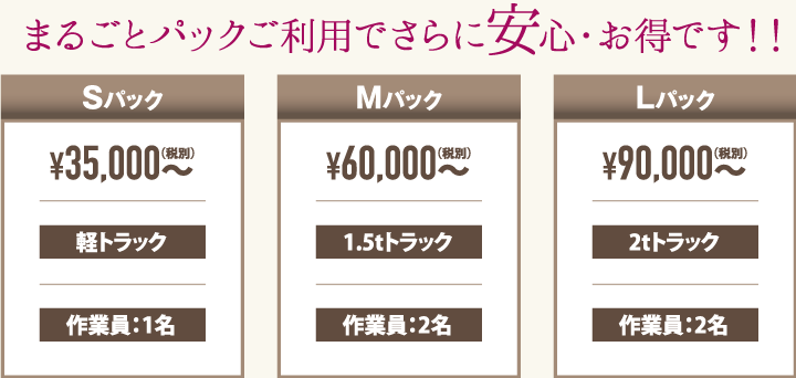 まるごとパックご利用でさらに安心・お得です!!